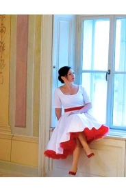 Svatební šaty Susan svatební retro šaty bílé – boční pohled