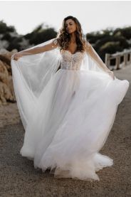 CALLA tylové svatební šaty – detail modelu