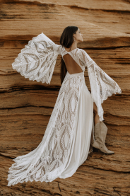 SELENE bohémské svatební šaty – detail modelu