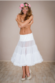 Objemová spodnička bílá dlouhá MiaBella