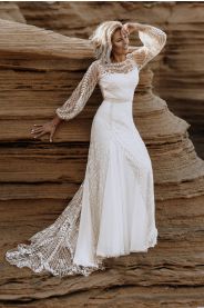 Svatební šaty Vzorkové šaty Salma – silueta modelu