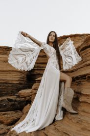 Svatební šaty Vzorkové šaty Selene – zadní pohled