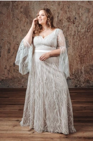 Svatební šaty pro plnoštíhlé Vzorkové šaty Sofia Plus MiaBella