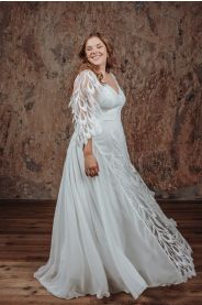 Svatební šaty pro plnoštíhlé Vzorkové šaty Angel Plus MiaBella
