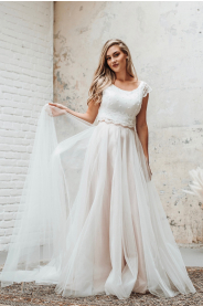 svatební šaty s crop topem