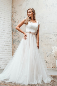 svatební šaty s crop topem