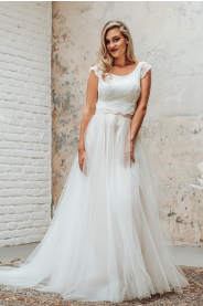 svatební šaty s crop topem