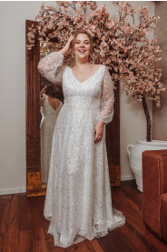 LUMINA PLUS třpytivé svatební šaty