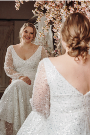LUMINA PLUS třpytivé svatební šaty