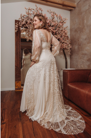 SALMA PLUS výrazné šaty s rukávy