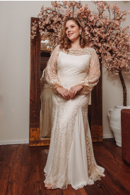 SALMA PLUS výrazné šaty s rukávy