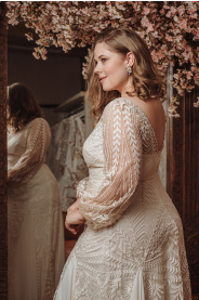 SALMA PLUS výrazné šaty s rukávy