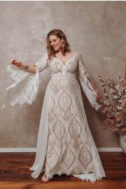 SELENE PLUS bohémské svatební šaty – detail modelu