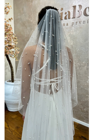 Svatební závoj perličkový – detail modelu