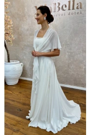 Svatební šifónová šála – zadní pohled