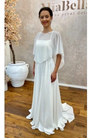 Svatební šifónová šála – boční pohled