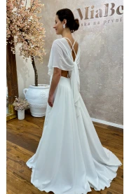 Svatební šifónová šála – detail střihu