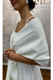 Vlněná svatební šála – zadní pohled