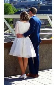 Krajkové svatební šaty ADELE, vel.42 – silueta modelu