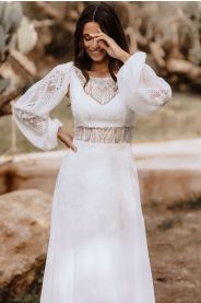 Svatební šaty Amara – zadní pohled