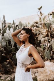 Svatební šaty Amara – detail horní části