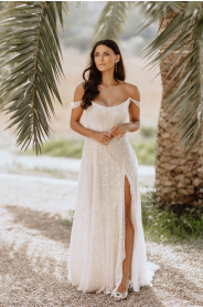 Svatební šaty Luna – zadní pohled