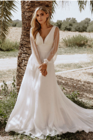 perličková svatební šaty