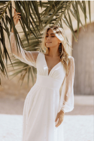 perličková svatební šaty