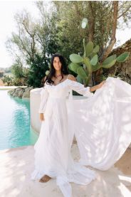 Svatební šaty Daya – zadní pohled