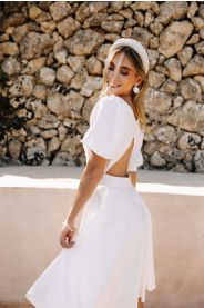Krátké svatební šaty Eve Mini – detail střihu