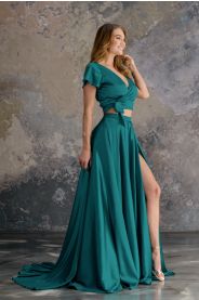 Společenské šaty CROP - více barev – zadní pohled