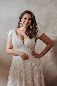 Svatební šaty pro plnoštíhlé Grace Plus – detail modelu