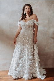 Svatební šaty pro plnoštíhlé Lilly Plus MiaBella