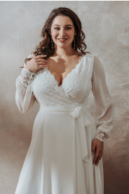 Svatební šaty pro plnoštíhlé Nerida Plus – přední pohled