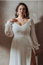 Svatební šaty pro plnoštíhlé Riana Plus – detail modelu