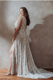 Svatební šaty pro plnoštíhlé Aliya Plus – detail materiálu