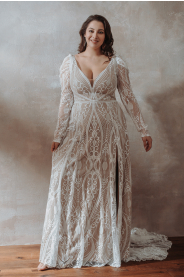 Svatební šaty pro plnoštíhlé Aliya Plus – přední pohled