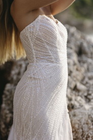Svatební šaty Calla – detail zpracování