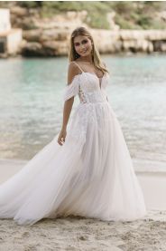 Svatební šaty Leela – detail střihu