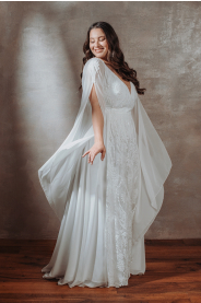 Svatební šaty pro plnoštíhlé Inca Plus – detail modelu