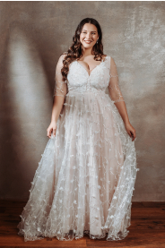 Svatební šaty pro plnoštíhlé Nerea Plus – detail modelu