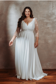 třpytivé svatební šaty plus size