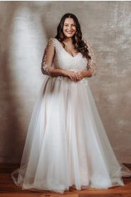 Svatební šaty pro plnoštíhlé Leticia Plus MiaBella
