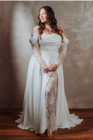Svatební šaty pro plnoštíhlé Anna Plus – detail modelu
