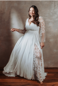 Svatební šaty pro plnoštíhlé Rosa Plus – detail modelu