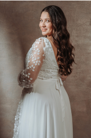 Svatební šaty pro plnoštíhlé Rosa Plus – detail střihu