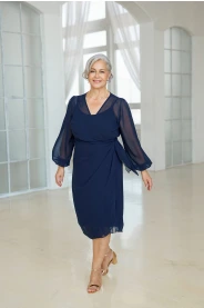 Šifonové zavinovací šaty LUCY - výběr barev – detail modelu