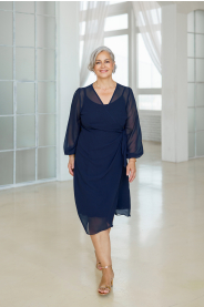 Šifonové zavinovací šaty LUCY - výběr barev – boční pohled