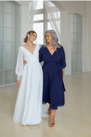 midi společenské šifonové šaty