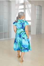 midi tyrkysové šaty